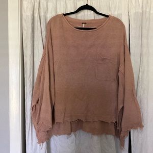 Free People Distressed sweater